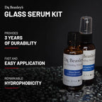 Dr. Beasley's Glass Serum Kit - Semi-Permanent Ceramic Coating, Water-Repelling, Easy-Cleaning, UV Protection, Perfect Clarity