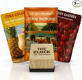 The Block - Wooden Car Air Freshener & Odor Eliminator - Long Lasting 30+ Day Scent - Car & Home Use - Fresh Gift Idea - Made in USA - Fruit Scents 3-Pack