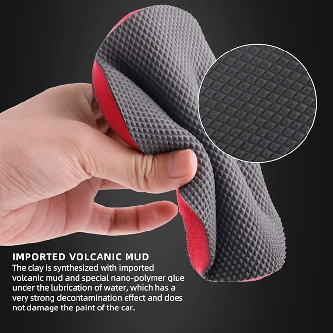 CHMLP6MA 6 Inch Mid Grade Synthetic Clay Bar Pad - 1Pc Handle Grip Pad and Applicator for DA and Rotary Polisher - Auto Detailing