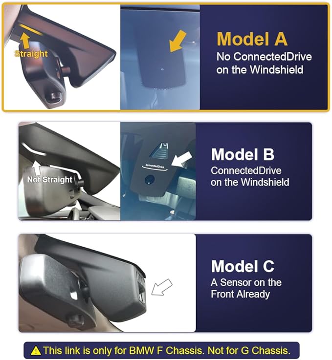 Fitcamx Front 4K and Rear 1080p Dash Cam Adapts for BMW F Chassis (Model A) 1 2 3 4 5 7 Series X1 X2 X3 X4 X5 X6 X7, OEM Factory Style, Dual HD Video WiFi, Loop Recording, G-Sensor, 128GB Card