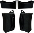 2 Pack Tire Shine Applicator Pads, Reusable Tire Dressing Applicator Sponge, Curved Tire Gel Applicator Forms with Lid, Black Tire Applicator Pads for Car Cleaning Detailing