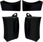 2 Pack Tire Shine Applicator Pads, Reusable Tire Dressing Applicator Sponge, Curved Tire Gel Applicator Forms with Lid, Black Tire Applicator Pads for Car Cleaning Detailing