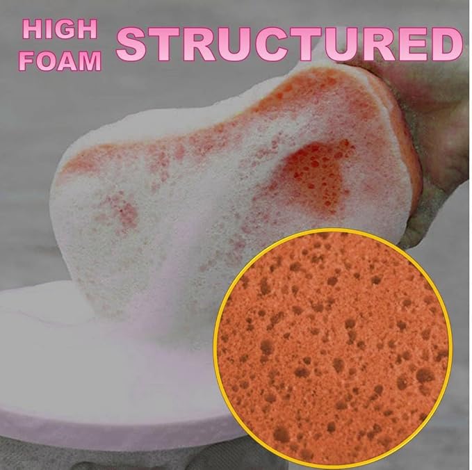 Ultimate Premium 5-Pack Coral Sponge Set - Extra Soft, Non-Scratch, Foaming & Large - Perfect for Car Washing, Household Cleaning and Fightingk (Orange)