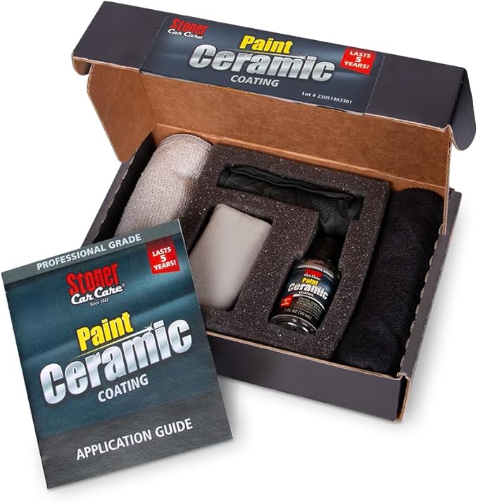 Stoner Car Care 91321 Paint Ceramic Coating – Professional Grade Automotive Exterior Detailing Kit with SiO₂ Technology for Long Lasting Shine and Protection, Easy to Apply – 1 fl oz