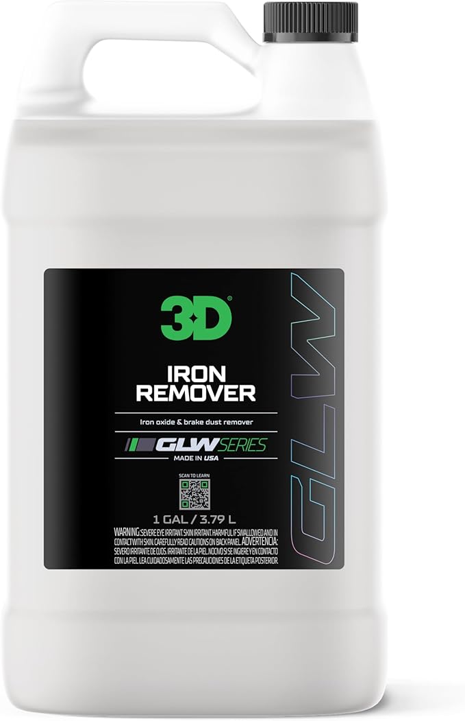 3D Iron Remover 1 Gallon Fast Acting Fallout & Brake Dust Cleaner | pH Balanced Wheel & Paint Decontamination | DIY Detailing Spray | Made in USA |1 Gallon