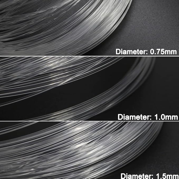 AZIMOM PMMA Plastic Mixed 375pcs 9.8ft Fiber Optic Cable Strands 0.03in/0.04/0.06in End Glow Roll Bunch Fiber String for Star Sky Roof Ceiling Decoration All Kind LED Light Engine Driver
