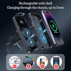 Wireless Charging Rotating Car Mount,Smart 2-in-1 Auto-Rotating Car Phone Holder & Wireless Charger,Foldable with 15W Fast Charging,Compatible with iPhone & Samsung Devices & Smartphone & Pad (Gray)