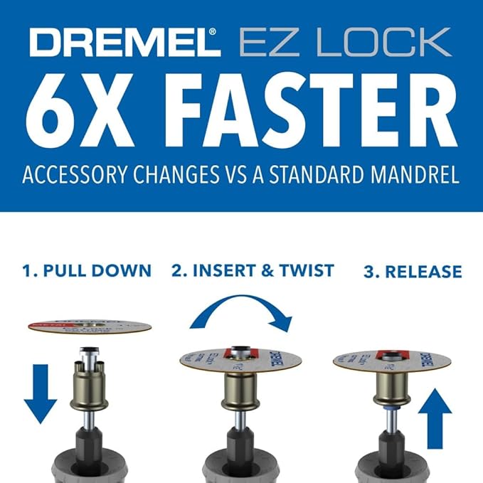 Dremel EZ726-01 EZ Lock™ Sanding & Polishing Rotary Accessory Micro Kit, 8 Piece Set