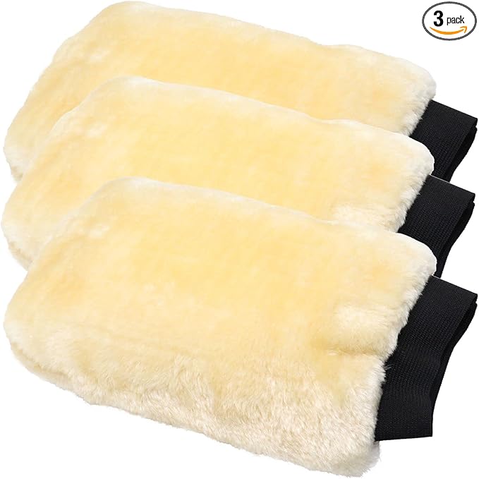 Car Wash Mitt Scratch Free, Microfiber Soft Wash Mitt 3 Pack