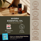100% Pure Myrrh Essential Oil - 0.34 Fl Oz - Myrrh Oil for Hair, Skin, Diffuser, Aromatherapy & DIY Candle Making Scent