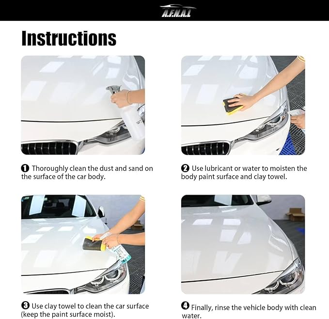 Clay Towel 3.0 for Cars, Clay Bar Towel Scratch-Free Autocare Detailing Polishing, Removing Tar Paint Tree-sap Guano Contaminants, Fine Grade, 12" x 12", Red, Mesh Hollow Ver.