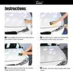 Clay Towel 3.0 for Cars, Clay Bar Towel Scratch-Free Autocare Detailing Polishing, Removing Tar Paint Tree-sap Guano Contaminants, Fine Grade, 12" x 12", Red, Mesh Hollow Ver.