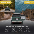 Fitcamx Front 2K+Rear 1080P Dash Cam for 2026 Hyundai IONIQ 9 (HD2-GO010) 10 Pin or 12 Pin Connector, OEM Factory Look, Dual HD Video, WiFi & APP, Loop Recording, G-Sensor, Easy to Set, 64GB Card