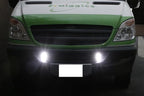 iJDMTOY Xenon White 3-Chipset High Power LED Daytime Running Light Kit Compatible with Behind The Grille or Lower Bumper Insert Area