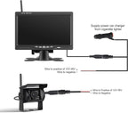 CAMECHO 7 Inch Wireless Backup Camera for Truck, HD 1080P Rear View Camera Monitor, Night Vision 18-LED Reverse Camera, BSD, Back Up Camera System for Car, Pickup, Trailer, RV, Camper, SUVs