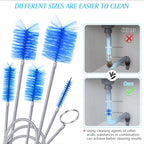 Flexible Long Drain Brush Set, Premium 3 Piece Kit with Double Ended and Stainless Steel Tube Cleaning Brushes for Ultimate Kitchen, Sink, and Pipe Cleaning, Including Powerful Drain Clog Remover