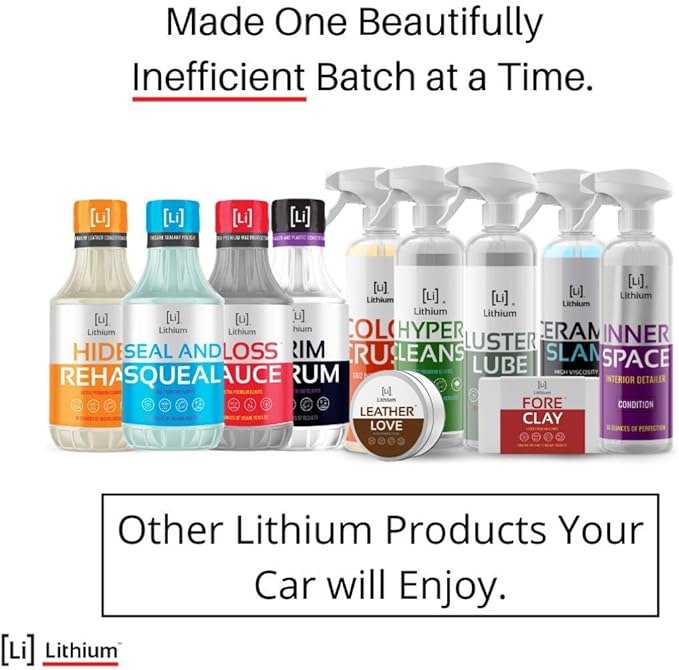 Lithium Color Crush Car Detailing Spray - Instant, Long Lasting Deep Glossy Shine - Hydrophobic Premium Car Detailing Supplies Infused with Si02 Stackable Color Enhancing Technology