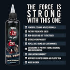 Tinybot Tire Force - Tire Dressing, Safe on Rubber, Plastic & Vinyl - Ceramic Formula - Deep Satin Finish, Hydrophobic, UV Protection- Repels Dirt, Grime & Contaminants - 10.1 oz