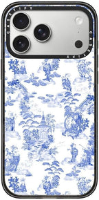 CASETiFY Impact iPhone 17 Pro Max Case [Slim/Compatible with Magsafe / 8.2 ft. 4X Military Grade Drop Protection] - Moon Caravan Toile - Clear Black