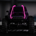 INJORA RC LED Strip Lights Flexible Cuttable for TRX4M SCX24 1/24 1/18 Crawlers Upgrade(Blue, Red and Pinkish Purple)