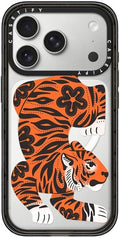 CASETiFY Impact iPhone 17 Pro Case [Slim/Compatible with Magsafe / 8.2 ft. 4X Military Grade Drop Protection] - Fierce Tiger - Clear Black