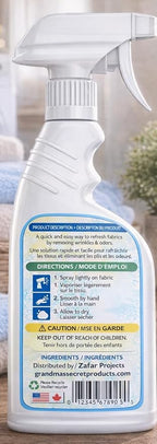Grandma's Secret ReFresh N ReWear Spray - Instantly Removes Wrinkles & Odors - Wrinkle Release, Fabric Refresher Spray, Chlorine, Bleach and Toxin-Free - 16 Ounce