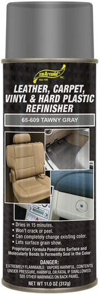 SM Arnold Refinishing Spray Paint - TAWNY GRAY 11 Oz. - For Leather, Carpet, Vinyl, Metal, Plastic, Polycarbonate, Polypropylene, Acrylic, Lexan, Fiberglass | Pro Grade Aerosol Refinisher
