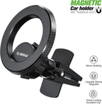 Esoulk Magnetic Ring Air Vent Car Phone Holder 360° Rotating Magnetic Car Mount with Strong Magnet, Secure Grip, Removable Universal Compatible Fits iPhone Air 17 16 15 14 13 12 11 Pro Max