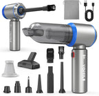 Yomile Mini Vacuum Cleaner, 2 in 1 27000PA Brushless Car Vacuum &250000RPM Air Duster 9000mAh Battery Air Blower Wireless Handheld Vacuum for Car,Office and Home (27Kpa)