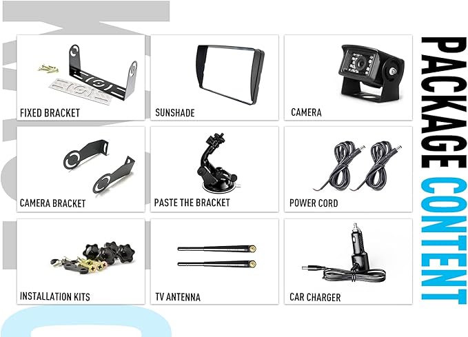 ZEROXCLUB Digital Wireless Backup Camera System Kit, IP69 Waterproof Wireless Rear View Camera + 7’’ LCD Wireless Reverse Monitor for RV/Truck/Trailer/Bus/Camper/5th Wheel (W01-7 inch)