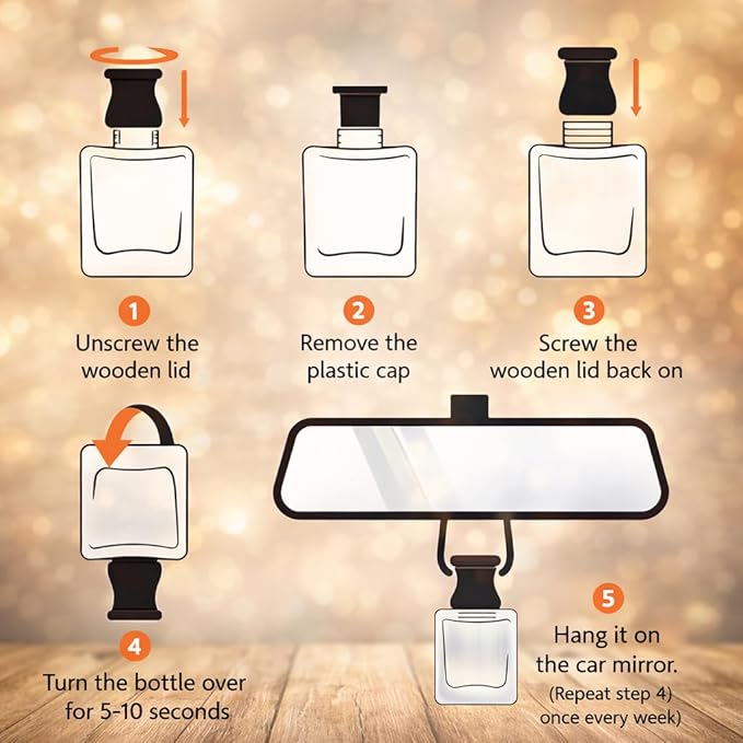 Gift Paradise® Lavender Car Air Freshener Set of 3 – 10 ml Hanging Diffusers, Calming Floral Scent, Long Lasting Aromatherapy Fragrance for Car, Home & Office – Magnetic Gift Box