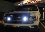 iJDMTOY Xenon White 3-Chipset High Power LED Daytime Running Light Kit Compatible with Behind The Grille or Lower Bumper Insert Area