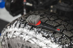 Detail Factory - ProGrip Tire Brush - Ergonomic ProGrip Handle, Stiff Synthetic Bristles, Ergonomic Design, Clean Your Tires with Ease - Red