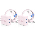 45W Dual Port Super Fast Charger with Long USB C to C Cable 10ft,Type C Wall Charger Block and Android Phone Charging Cord for Samsung Galaxy S26 Plus/S25 Ultra/S25+/S24+/S23+/S22+/S21/S20/Note 20/10+