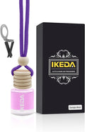 Ikeda Car Air Freshener: Hanging Car Smell Air Freshener | 10ml Hanging Car Perfume | Long Lasting Fragrance | Strong Scents Diffuser for Auto Home (White Peach|Circular)