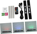 1Set Car Interior LED Atmosphere Lights Rechargeable Colorful Vehicle Foot Strip Lighting Kit for Ambient Decoration Multi Color Sound Control LED Lights