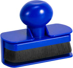 UNIMEIX Tire Shine Applicator Brush Large Vegan Tire Shine Brush with Storage Stand for Vehicles Tire Shine Polish Wax and Car Wash (Blue)
