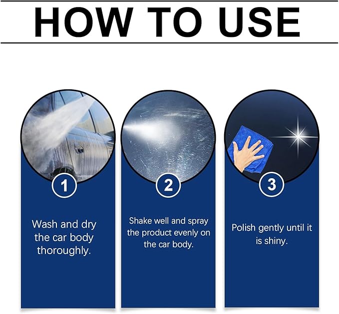 Advanced Car Quick-acting Coating Agent Spray, Persistent Type Quick Effect Coating Agent, Multifunctional Car Scratch Remover, Universal Vehicle Use 2Pack