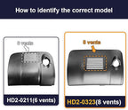 Fitcamx Front 2K+Rear 1080P Dash Cam Adapts for Honda Civic 2016-2021 (Has 8 Vents/HD2-0323) & Insight 2019-2022, OEM Look, Dual HD Video, WiFi & APP, Loop Recording, Collision Detection, 64GB Card