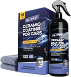 Premium Ceramic Coating for Cars with UV Protection (16 oz) – Extremely Hydrophobic & Slick Car Wax Spray, Long-Lasting, Quick & Easy Application, Maximum Gloss & Shine.