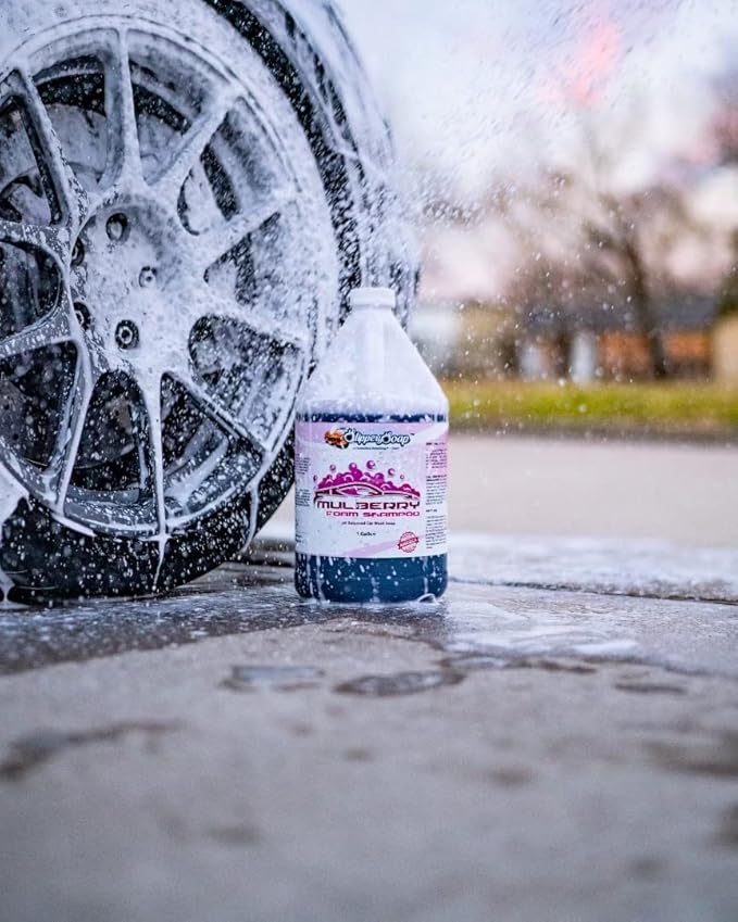 Mulberry Foam pH Balanced Shampoo, High Foaming, Easy Rinse, Scratch Free, Car Wash Soap, 1 Gallon