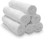 PROJE' Premium Car Care - Polishing Towel - Tagless 400 GSM Microfiber Towel - Scratch-Free & Lint Free - Finishing, Buffing, Drying Microfiber Cloth - 16in x 16in - Pack of 6 - White