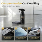 Rapid Ceramic Paint Sealant Spray, 2026 Upgraded Car Coating Spray for Shine & Protection, Gloss & Mirror Shine,Ultra Slick Finish Easy Car Coating (1 Set with Towel)