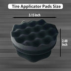 Tire Shine Applicator Pads, 2 Pcs Tire Dressing Applicator, Reusable Tire Shine Sponge Wave Contoured for Car Detailing, 3.15inch