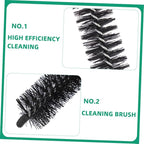 Happyyami 2pcs Dryer Vent Cleaner Brush Tool Professional Long Handle Flexible Brush Head for Engine Fridge Coil Cleaning