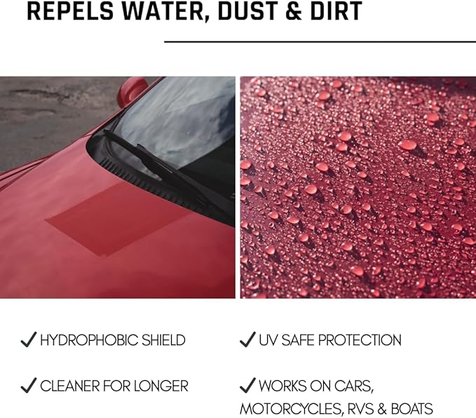 Uku Quick Wax – Instant High-Gloss Spray Car Wax, Easy Spray-On Wipe-Off Paint Sealant & Water Repellent – 25 fl oz
