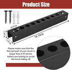 Detail Brush Holder, Detailing Brush Holder, Car Detailing Brush Holder, 10 Holes Car Detailing Brush Holder With Mounting Hardware, Wall Mount Detail Brush Rack for Garage Workshop Hole Size 0.96 In