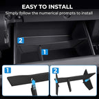 Glove Box Organizer Compatible with Nissan Frontier 2026 2025 2024 2023 2022, Interior Accessories Glove Box Compartment Insert Storage Dividers for 2022-2026 Frontier, Black
