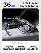 LISEN 90W for iPhone 17 16 15 Pro Max Car Charger USB C Fast Charge,Super Fast for iPhone 17 16 Car Charger USB C Adapter for iPhone 17e 16 15 Pro Max Plus Air,Samsung Galaxy S26 Ultra, Android,36inch