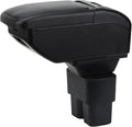 AULPHIKE Compatible with Nissan NV200 Armrest Car Center Console Organizer Armrests Double Layer Storage with USB Ports（Carbon Fiber Style）